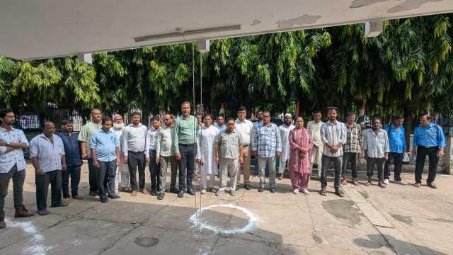 Flag Hoisting on independance day  
